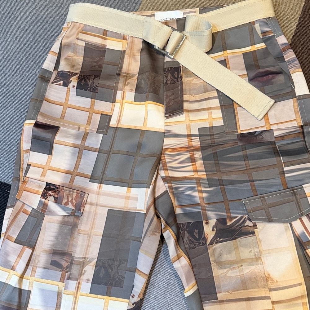 Holzweiler Skunk Pant straight leg satin patchwork medium - Picture 8 of 12
